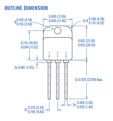 Solitron SMF404 N溝道硅功率MOSFET