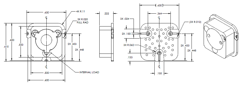 2SMH8NC表面貼裝大功率隔離器9.19-10.01GHz