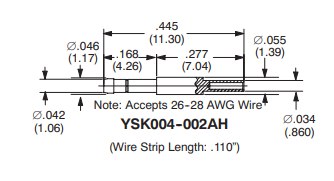 Hypertronics YSK004-002AH小型母接觸插座 現(xiàn)貨