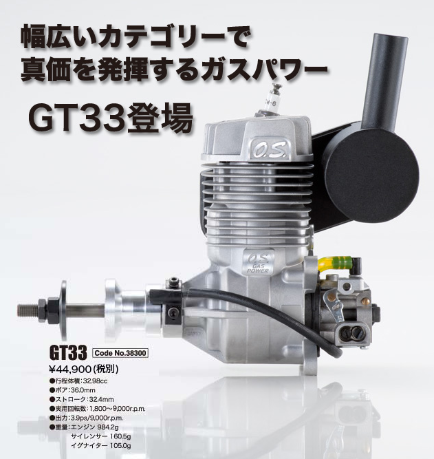 O.S. Engines二沖程飛機(jī)的汽油發(fā)動(dòng)機(jī)GT33